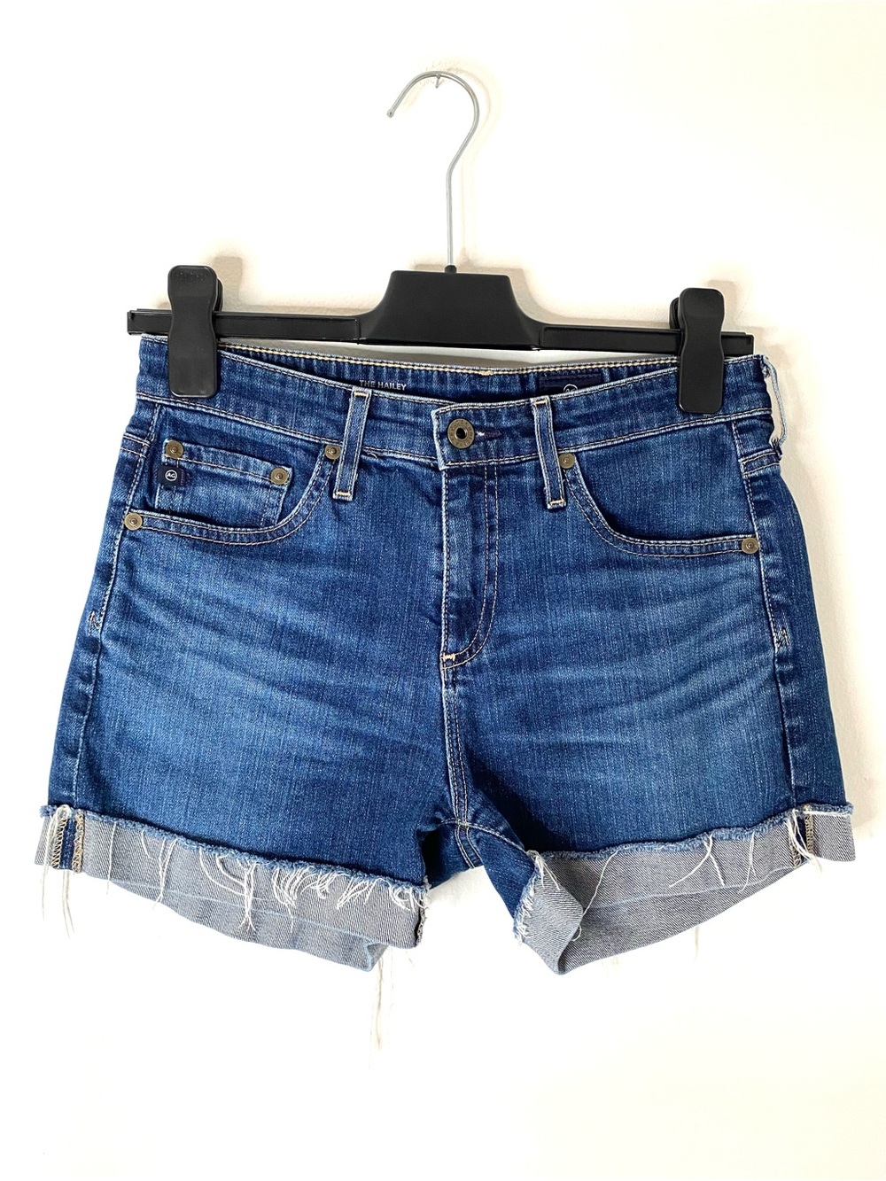 AG Adriano Goldschmied The Hailey Ex-Boyfriend Roll-Up Denim Shorts